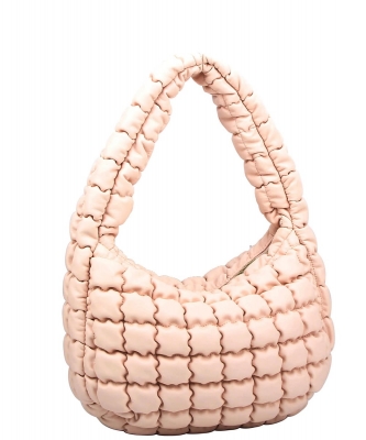 Fashion Puffy Shoulder Bag HQ128 NUDE